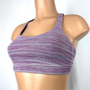 Lululemon Women's Sz 4 Heathered Purple Racerback 50 Rep Sports Bra Running Yoga